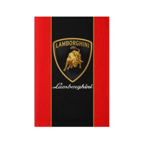 Обложка для паспорта матовая кожа с принтом Lamborghini в Тюмени, натуральная матовая кожа | размер 19,3 х 13,7 см; прозрачные пластиковые крепления | Тематика изображения на принте: lamborghini | авто | автомобиль | ламборгини