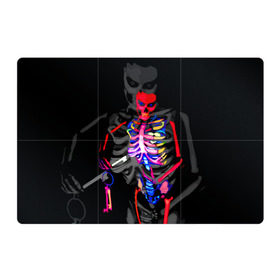 Магнитный плакат 3Х2 с принтом Скелет в Тюмени, Полимерный материал с магнитным слоем | 6 деталей размером 9*9 см | bodyart | faceart | helloween | аквагрим | боди арт | бодиарт | замок | ключ | неоновый | свет | сердце | скелет | фейсарт | хэллоуин | череп