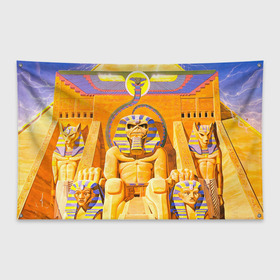 Флаг-баннер с принтом Iron maiden 3 в Тюмени, 100% полиэстер | размер 67 х 109 см, плотность ткани — 95 г/м2; по краям флага есть четыре люверса для крепления | Тематика изображения на принте: айран мейден | айран мэйден | айрон мейден | айрон мэйден | айрон мэйдэн | байк
