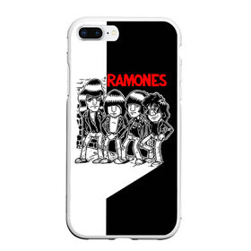 Чехол для iPhone 7Plus/8 Plus матовый с принтом Ramones 1 в Тюмени, Силикон | Область печати: задняя сторона чехла, без боковых панелей | joey ramone | punk | джоуи рамон | панк | рамонез | рамонес