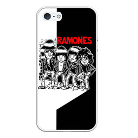 Чехол для iPhone 5/5S матовый с принтом Ramones 1 в Тюмени, Силикон | Область печати: задняя сторона чехла, без боковых панелей | joey ramone | punk | джоуи рамон | панк | рамонез | рамонес