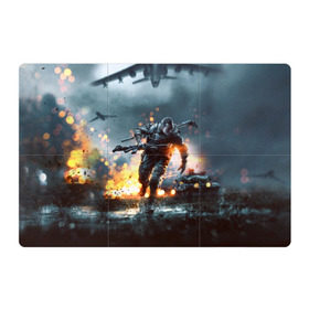 Магнитный плакат 3Х2 с принтом Battlefield в Тюмени, Полимерный материал с магнитным слоем | 6 деталей размером 9*9 см | battlefield | батла | батлфилд | игра