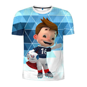 Мужская футболка 3D спортивная с принтом Евро 2016 1 в Тюмени, 100% полиэстер с улучшенными характеристиками | приталенный силуэт, круглая горловина, широкие плечи, сужается к линии бедра | 