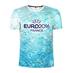 Мужская футболка 3D спортивная с принтом Евро 2016 3 в Тюмени, 100% полиэстер с улучшенными характеристиками | приталенный силуэт, круглая горловина, широкие плечи, сужается к линии бедра | 