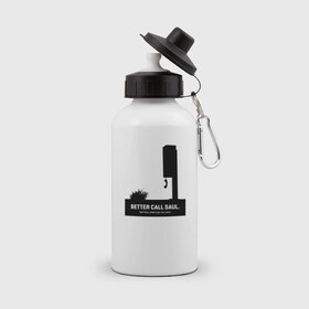 Бутылка спортивная с принтом Better call Saul 17 в Тюмени, металл | емкость — 500 мл, в комплекте две пластиковые крышки и карабин для крепления | 