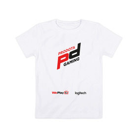 Детская футболка хлопок с принтом Prodota Gaming T-Shirt в Тюмени, 100% хлопок | круглый вырез горловины, полуприлегающий силуэт, длина до линии бедер | dota 2 | pd | pd gaming | prodota | дота 2 | пд