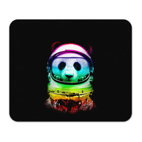 Коврик прямоугольный с принтом Панда космонавт в Тюмени, натуральный каучук | размер 230 х 185 мм; запечатка лицевой стороны | астронавт | звезды | космонавт | космос | панда | радуга