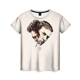 Женская футболка 3D с принтом Бойцовский клуб в Тюмени, 100% полиэфир ( синтетическое хлопкоподобное полотно) | прямой крой, круглый вырез горловины, длина до линии бедер | fight club | бойцовский клуб | бредд питт | питт