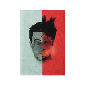 Обложка для паспорта матовая кожа с принтом Бойцовский клуб в Тюмени, натуральная матовая кожа | размер 19,3 х 13,7 см; прозрачные пластиковые крепления | fight club | бойцовский клуб | бредд питт | питт