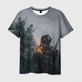 Мужская футболка 3D с принтом Солдаты в Тюмени, 100% полиэфир | прямой крой, круглый вырез горловины, длина до линии бедер | 9 мая | великая отечественная | великая отечественная война | вов | день победы | победа | солдаты
