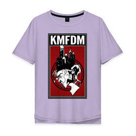 Мужская футболка хлопок Oversize с принтом KMFDM 2013 в Тюмени, 100% хлопок | свободный крой, круглый ворот, “спинка” длиннее передней части | industrial | город | крик