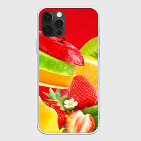 Чехол для iPhone 12 Pro Max с принтом Фрукты в Тюмени, Силикон |  | Тематика изображения на принте: fresh | апедьсин | киви | клубника | пузыри | сок | фреш | фрукты | яблоко | ягоды