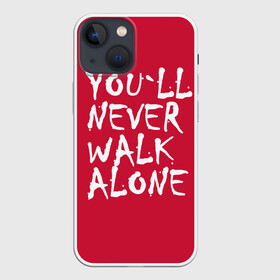 Чехол для iPhone 13 mini с принтом YOU LL NEVER WALK ALONE в Тюмени,  |  | апл | ливерпуль | футбол