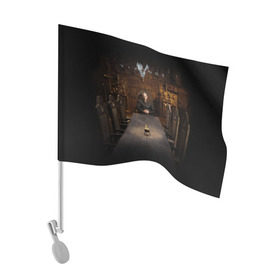 Флаг для автомобиля с принтом Vikings Рагнар Лодброк в Тюмени, 100% полиэстер | Размер: 30*21 см | vikings | викинги | рагнар лодброк