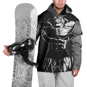 Накидка на куртку 3D с принтом bodybuilder в Тюмени, 100% полиэстер |  | 