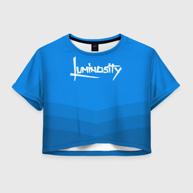 Женская футболка 3D укороченная с принтом Luminosity в Тюмени, 100% полиэстер | круглая горловина, длина футболки до линии талии, рукава с отворотами | csgo | esports | gaming | lg | luminosity | ксго