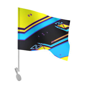 Флаг для автомобиля с принтом Assimov cky в Тюмени, 100% полиэстер | Размер: 30*21 см | asiimov | counter strike | cs | game | go | sky | игры