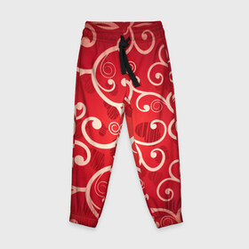 Детские брюки 3D с принтом Background в Тюмени, 100% полиэстер | манжеты по низу, эластичный пояс регулируется шнурком, по бокам два кармана без застежек, внутренняя часть кармана из мелкой сетки | hearts | red | romantic | valentine | прикольные | сердечки | фон