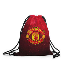 Рюкзак-мешок 3D с принтом Манчестер Юнайтед в Тюмени, 100% полиэстер | плотность ткани — 200 г/м2, размер — 35 х 45 см; лямки — толстые шнурки, застежка на шнуровке, без карманов и подкладки | апл | манчестер юнайтед | футбол