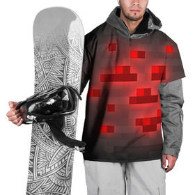 Накидка на куртку 3D с принтом Редстоун в Тюмени, 100% полиэстер |  | Тематика изображения на принте: красная руда | майнкрафт