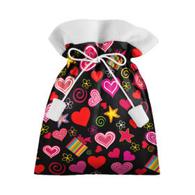 Подарочный 3D мешок с принтом Любовь в Тюмени, 100% полиэстер | Размер: 29*39 см | Тематика изображения на принте: love is | любовь | подарки | сердца
