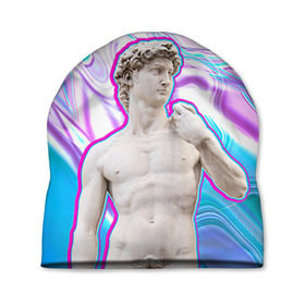 Шапка 3D с принтом Статуя Давида в Тюмени, 100% полиэстер | универсальный размер, печать по всей поверхности изделия | hipster | swag | давид | искусство | свег | свэг | статуя давида | хипстер | хисптеры