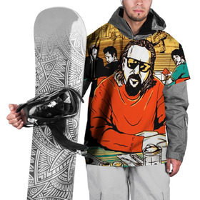 Накидка на куртку 3D с принтом Большой Лебовски в Тюмени, 100% полиэстер |  | hipster | lebowski | swag | большой лебовски | лебовски | свег | свэг | хипстер | хисптеры
