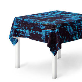 Скатерть 3D с принтом Джинсовый в Тюмени, 100% полиэстер (ткань не мнется и не растягивается) | Размер: 150*150 см | blue | grunge | джинсы | краска
