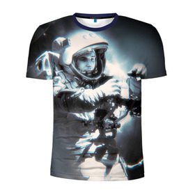Мужская футболка 3D спортивная с принтом Гагарин 5 в Тюмени, 100% полиэстер с улучшенными характеристиками | приталенный силуэт, круглая горловина, широкие плечи, сужается к линии бедра | 12 апреля | гагарин | день космонавтики | космонавт | космонавтика | космос | юра | юрий