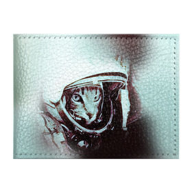 Обложка для студенческого билета с принтом Котмонавт в Тюмени, натуральная кожа | Размер: 11*8 см; Печать на всей внешней стороне | 12 апреля | гагарин | день космонавтики | космонавт | космонавтика | космос | юра | юрий