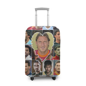Чехол для чемодана 3D с принтом Франческо Тотти - лучший в Тюмени, 86% полиэфир, 14% спандекс | двустороннее нанесение принта, прорези для ручек и колес | francesco totti | лучший футболист | любимый игрок | сердце | франческо тотти | футбол | я люблю