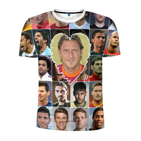 Мужская футболка 3D спортивная с принтом Франческо Тотти - лучший в Тюмени, 100% полиэстер с улучшенными характеристиками | приталенный силуэт, круглая горловина, широкие плечи, сужается к линии бедра | francesco totti | лучший футболист | любимый игрок | сердце | франческо тотти | футбол | я люблю
