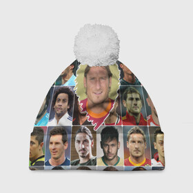 Шапка 3D c помпоном с принтом Франческо Тотти - лучший в Тюмени, 100% полиэстер | универсальный размер, печать по всей поверхности изделия | francesco totti | лучший футболист | любимый игрок | сердце | франческо тотти | футбол | я люблю