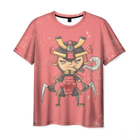 Мужская футболка 3D с принтом Самурай в Тюмени, 100% полиэфир | прямой крой, круглый вырез горловины, длина до линии бедер | ninja | samurai | мудрость | ниндзя | самурай
