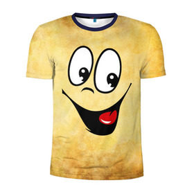 Мужская футболка 3D спортивная с принтом Заразительная улыбка в Тюмени, 100% полиэстер с улучшенными характеристиками | приталенный силуэт, круглая горловина, широкие плечи, сужается к линии бедра | веселье | заразительная улыбка | мордочка | позитив | прикол | рожица | смайл | смех | улыбка | умора | хорошее настроение | юмор