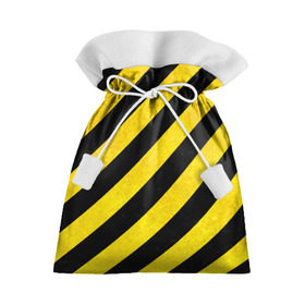 Подарочный 3D мешок с принтом Полоски в Тюмени, 100% полиэстер | Размер: 29*39 см | Тематика изображения на принте: абстракция | желтый | линии | полоски | черный