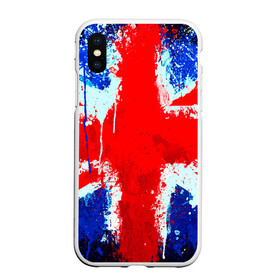 Чехол для iPhone XS Max матовый с принтом Англия в Тюмени, Силикон | Область печати: задняя сторона чехла, без боковых панелей | англия | краска | модные | популярные | прикольные | стена | флаг
