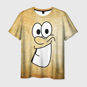 Мужская футболка 3D с принтом Улыбка на миллион (2) в Тюмени, 100% полиэфир | прямой крой, круглый вырез горловины, длина до линии бедер | рожица | улыбка