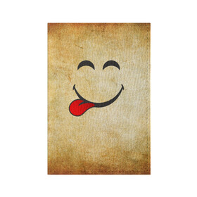 Обложка для паспорта матовая кожа с принтом Мы на позитиве (L) в Тюмени, натуральная матовая кожа | размер 19,3 х 13,7 см; прозрачные пластиковые крепления | Тематика изображения на принте: парная | позитив | рожица | смайл | улыбка | язык