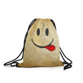 Рюкзак-мешок 3D с принтом Мы на позитиве (R) в Тюмени, 100% полиэстер | плотность ткани — 200 г/м2, размер — 35 х 45 см; лямки — толстые шнурки, застежка на шнуровке, без карманов и подкладки | парная | позитив | рожица | смайл | улыбка | язык