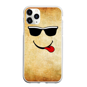 Чехол для iPhone 11 Pro матовый с принтом Смайл в очках (L) в Тюмени, Силикон |  | Тематика изображения на принте: веселье | мордочка | очки | парная | позитив | прикол | рожица | смайл | смайл в очках | смех | улыбка | умора | хорошее настроение | юмор | язык