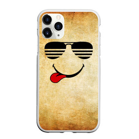 Чехол для iPhone 11 Pro матовый с принтом Смайл в очках (R) в Тюмени, Силикон |  | Тематика изображения на принте: веселье | мордочка | очки | парная | позитив | прикол | рожица | смайл | смайл в очках | смех | улыбка | умора | хорошее настроение | юмор | язык