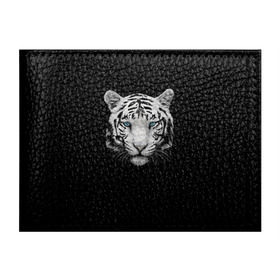 Обложка для студенческого билета с принтом Тигр в Тюмени, натуральная кожа | Размер: 11*8 см; Печать на всей внешней стороне | голова животного | кошка | тигр