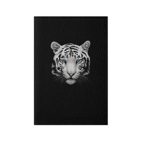 Обложка для паспорта матовая кожа с принтом Тигр в Тюмени, натуральная матовая кожа | размер 19,3 х 13,7 см; прозрачные пластиковые крепления | голова животного | кошка | тигр