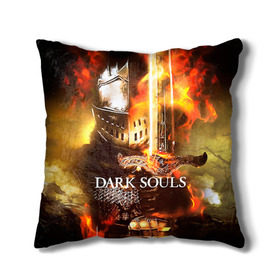Подушка 3D с принтом Dark Souls 1 в Тюмени, наволочка – 100% полиэстер, наполнитель – холлофайбер (легкий наполнитель, не вызывает аллергию). | состоит из подушки и наволочки. Наволочка на молнии, легко снимается для стирки | dark souls