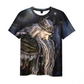 Мужская футболка 3D с принтом Dark Souls 3 в Тюмени, 100% полиэфир | прямой крой, круглый вырез горловины, длина до линии бедер | dark souls | praise the sun | you died | дарк соулс