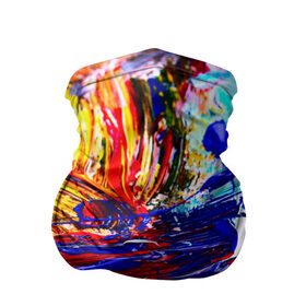 Бандана-труба 3D с принтом Краска в Тюмени, 100% полиэстер, ткань с особыми свойствами — Activecool | плотность 150‒180 г/м2; хорошо тянется, но сохраняет форму | абстракция красок | гранж | краска | разводы | текстуры | цветные