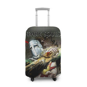 Чехол для чемодана 3D с принтом Dark Souls 5 в Тюмени, 86% полиэфир, 14% спандекс | двустороннее нанесение принта, прорези для ручек и колес | dark souls | praise the sun | you died | дарк соулс