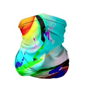 Бандана-труба 3D с принтом Цветные краски в Тюмени, 100% полиэстер, ткань с особыми свойствами — Activecool | плотность 150‒180 г/м2; хорошо тянется, но сохраняет форму | абстракция красок | гранж | краска | разводы | текстуры | цветные