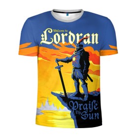 Мужская футболка 3D спортивная с принтом Dark Souls 13 в Тюмени, 100% полиэстер с улучшенными характеристиками | приталенный силуэт, круглая горловина, широкие плечи, сужается к линии бедра | dark souls